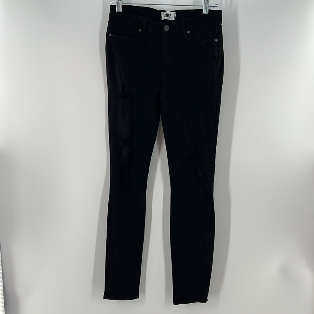 PAGE VERDUGO ULTRA SKINNY BLACK SHADOW DESTROYED JEANS 28